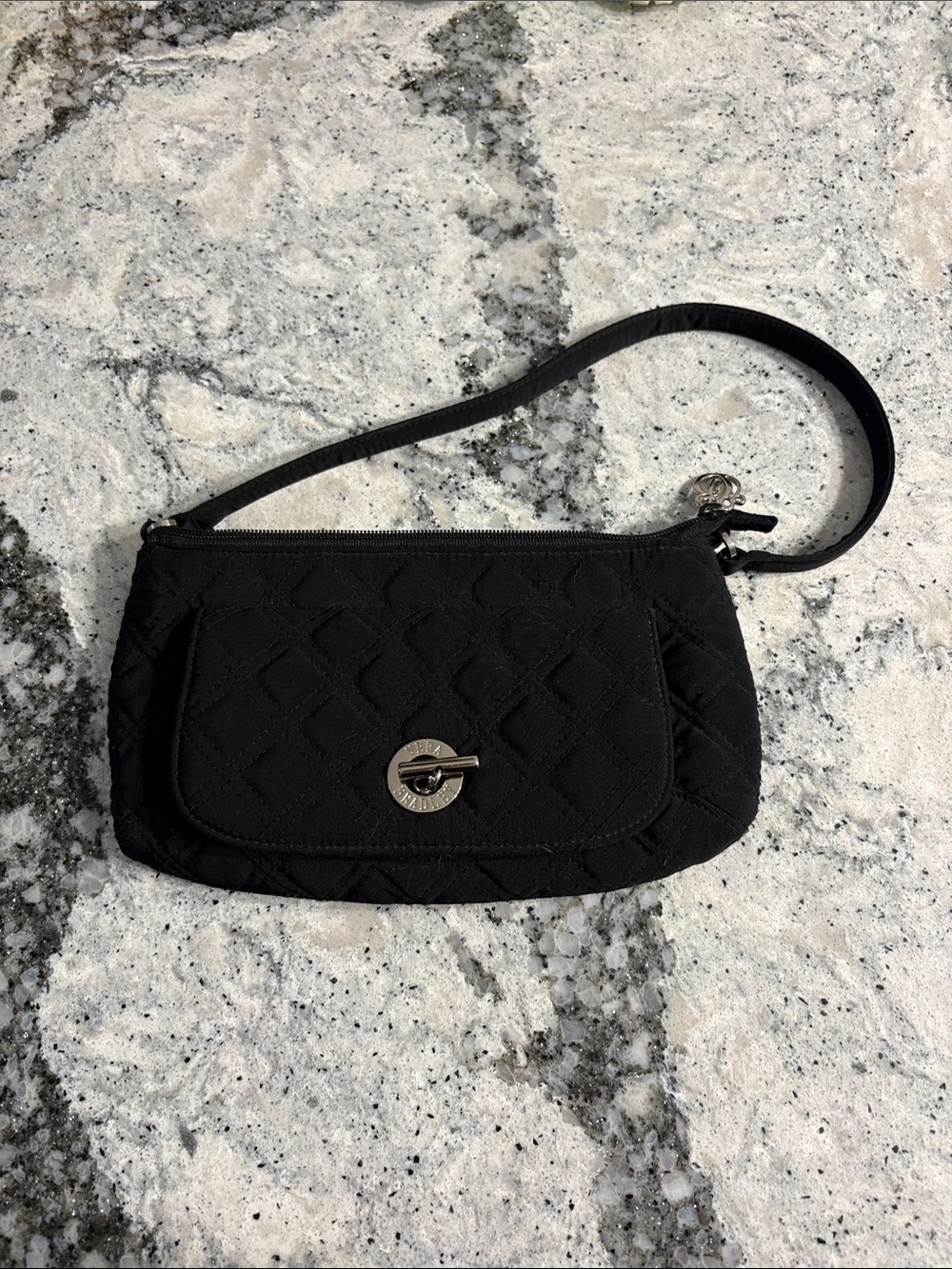 Black Quilted Vera Bradley Shoulder Bag